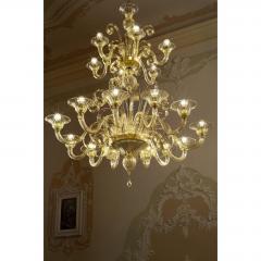 Contemporary Champagne Venetian Curls Murano Blown Chandelier - 4592136