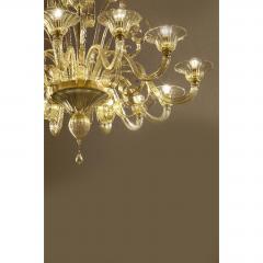 Contemporary Champagne Venetian Curls Murano Blown Chandelier - 4592141