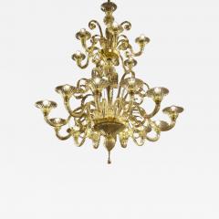 Contemporary Champagne Venetian Curls Murano Blown Chandelier - 4592470