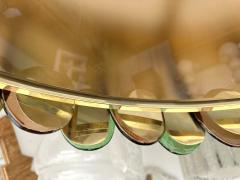 Contemporary Chandelier Brass and Murano Glass Blade Italy - 3642458
