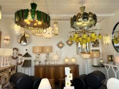 Contemporary Chandelier Brass and Murano Glass Blade Italy - 3642466