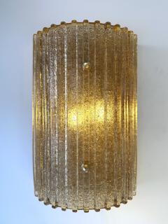 Contemporary Cola Gold Leaf Granita Murano Glass and Brass Sconce Italy - 4326241