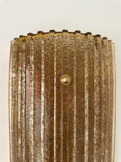 Contemporary Cola Gold Leaf Granita Murano Glass and Brass Sconce Italy - 4326246