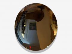 Contemporary Concave Glass Brass Bronze Modern Space Age Wall Mirror - 4323899