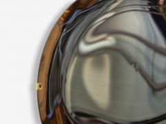 Contemporary Concave Glass Brass Bronze Modern Space Age Wall Mirror - 4323900