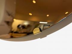 Contemporary Concave Glass Brass Bronze Modern Space Age Wall Mirror - 4323901