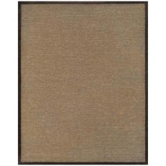 Contemporary Contrasting Border Handwoven Hemp Rug - 2380741