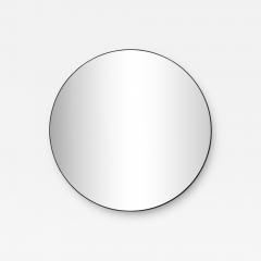 Contemporary Convex Glass Brass Silver Space Age Wall Mirror - 4444035