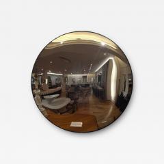 Contemporary Convex Glass Brass Silver Space Age Wall Mirror - 4444037