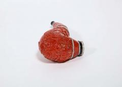 Contemporary Coral 18k Gold Diamonds and Onyx Pipe - 2138187