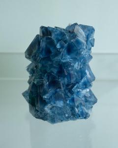 Contemporary Crystallized Vase in Blue by Isaac Mont Netherlands - 3801608