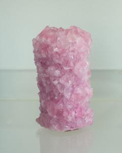 Contemporary Crystallized Vase in Pink by Isaac Mont Netherlands - 3802578