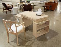 Contemporary Curved Writing Desk with Matching Desk Chair - 3486439