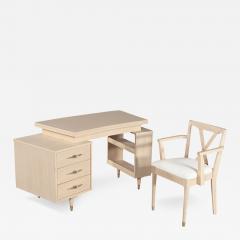 Contemporary Curved Writing Desk with Matching Desk Chair - 3489280