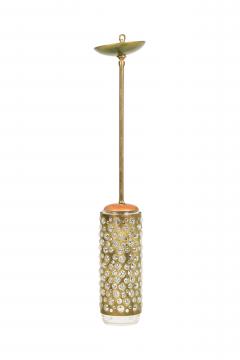 Contemporary Cylinder chandelier with glass bubbles - 4161934