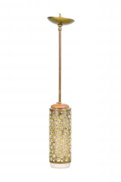 Contemporary Cylinder chandelier with glass bubbles - 4161936