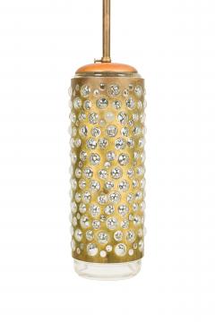 Contemporary Cylinder chandelier with glass bubbles - 4161938