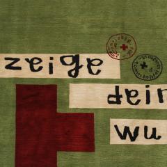 Contemporary David Delf n Green Hand Knotted Wool And Silk Rug Spain 2005 - 4793410