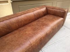Contemporary Distressed Leather Sofa - 3433679