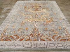 Contemporary East Turkestan Dragon Khotan Pictorial Room Size Carpet - 4780770