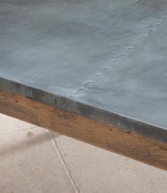 Contemporary English Zinc Top Table - 4477698