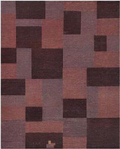 Contemporary Flatweave Patchwork Wool Rug - 2392403