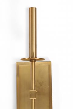 Contemporary Gilt Metal Long Wall Sconces - 4163193