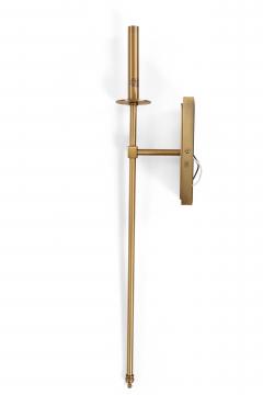 Contemporary Gilt Metal Long Wall Sconces - 4163194