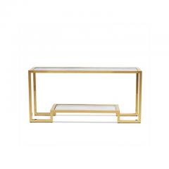 Contemporary Gilt and Glass Console Table - 4652651