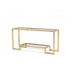Contemporary Gilt and Glass Console Table - 4700433