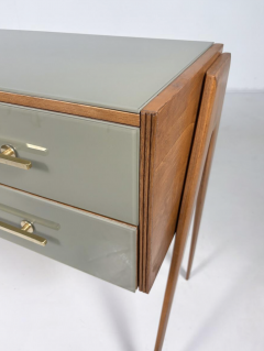 Contemporary Glass and Wood Sideboard Italy - 4299655