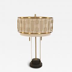 Contemporary Gold Metal Geometric Design Table Lamp - 4167757