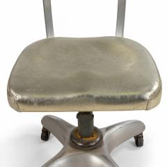 Contemporary Gold Metallic Office Swivel Chair - 4667487