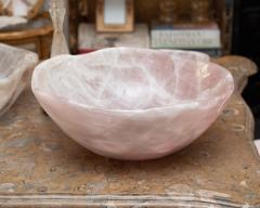 Contemporary Grand Scale Carved Rose Quartz Crystal Bowl - 3076248