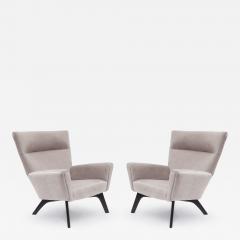 Contemporary Gray Leather Easy Chairs - 4204731