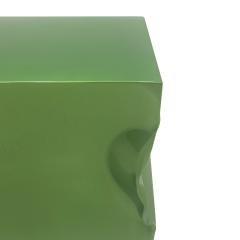 Contemporary Green Lacquered Metal Side Table - 2071171