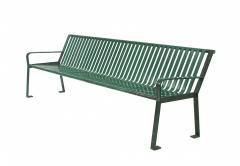 Contemporary Green Metal Outdoor Benches - 4666735