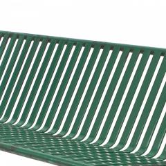Contemporary Green Metal Outdoor Benches - 4666737