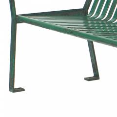 Contemporary Green Metal Outdoor Benches - 4666738