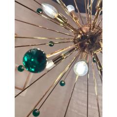 Contemporary Green Star Murano Glass Sputnik Chandelier - 4445818