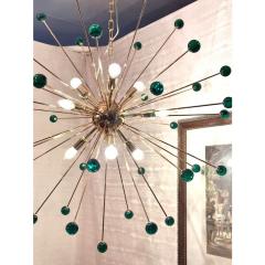 Contemporary Green Star Murano Glass Sputnik Chandelier - 4445820