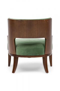 Contemporary Green Velvet Arm Chairs - 4658009