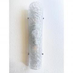 Contemporary Hammered Transparent Graniglia Murano Glass Wall Sconces - 4718648