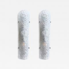 Contemporary Hammered Transparent Graniglia Murano Glass Wall Sconces - 4719059