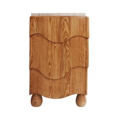 Contemporary Handcrafted Oak Solid Wood And Travertine Italian Sideboard - 4508816