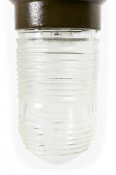 Contemporary Hanging Industrial Metal and Glass Light Fixture - 4674184