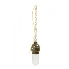 Contemporary Hanging Industrial Metal and Glass Light Fixture - 4735438