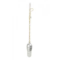 Contemporary Hanging Industrial Silver Metal and Glass Light Fixture - 4735441