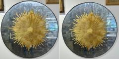 Contemporary Hollywood Regency Style Sunburst Mirrors Distressed Glass 2024 - 3477474