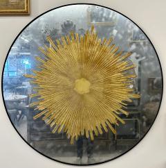 Contemporary Hollywood Regency Style Sunburst Mirrors Distressed Glass 2024 - 3477475